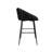 BLACK METAL SWIVEL COUNTER CHAIR IN BLACK VELVET-363905267
