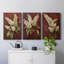 Floral Study Series LXVI - Ensemble de 3 toiles tendues avec châssis - Prêt à être accroché-128601794