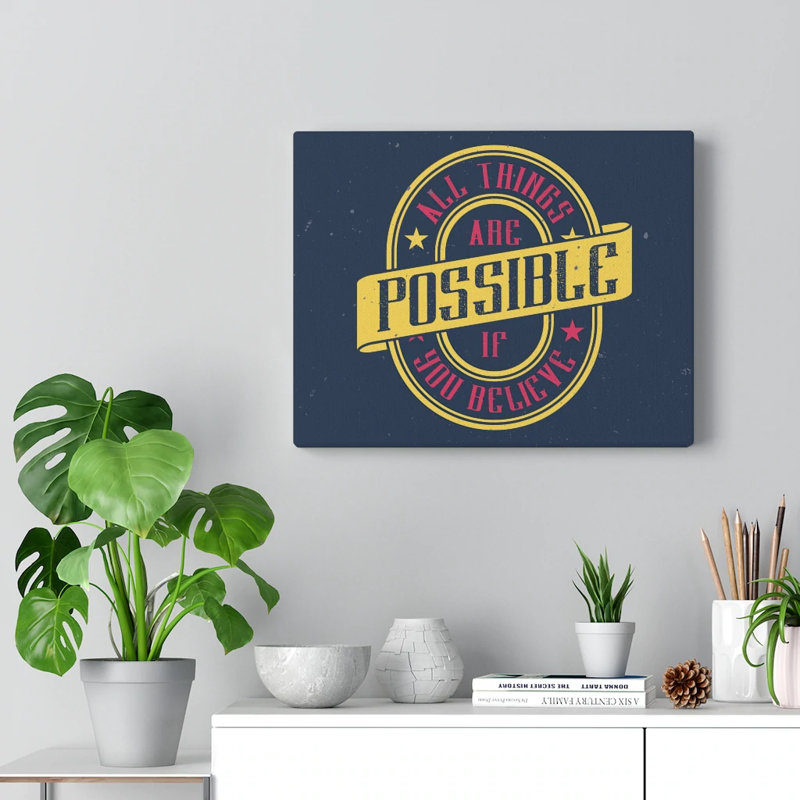 If You Believe - Wrapped Canvas Print, 46cm H x 61cm W