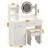Vanity Mirror With Lights And Table Set With 3 Colour Lighting Brightness Adjustable,Dressing Table