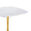 Table de salle à manger carrée avec piédestal en métal