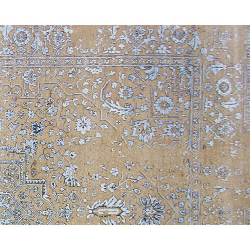 Oriental Area Rug in Brown/Blue, Rectangle 6' x 9'