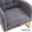 Chaise berçante d'appoint gris foncé avec repose-pieds et pieds en bois d'hévéa à dossier haut-902702740