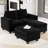 Shavera 4 - Piece Velvet Sectional Sofa Convertible Sleeper Couch Apartment Sofa Bed with Storage Ottomans-340988125