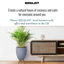 Concrete Effect Round Planter on Hardwood Legs, Round Indoor Plant Pot Stand for Indoor Plants, Indoor Flower Pot with Striped Pattern-11893166-11893167