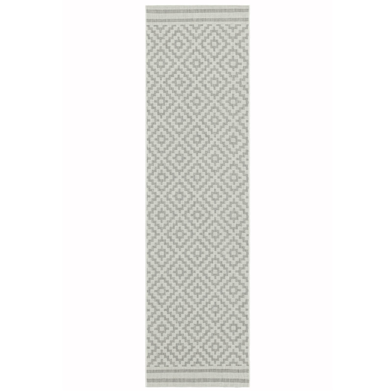 Aaima Geometric Indoor / Outdoor Area Rug, Runner 66 x 240cm