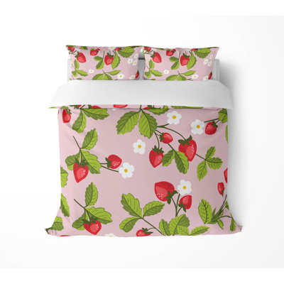 Strawberries 3- Piece Comforter Set