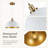 11.8 Inch set of 3 White and Gold Dome Pendant Lights For Kitchen Island -1829837488-1829832597-1833781869