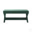 Banc confort double en velours avec pieds élégants en X, coussin passepoilé-129697309-129697312