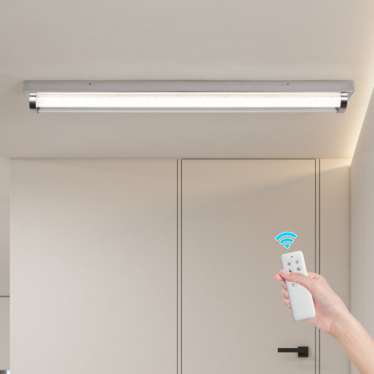 1 - Light 39.37" LED Dimmable Crystal Flush Mount
