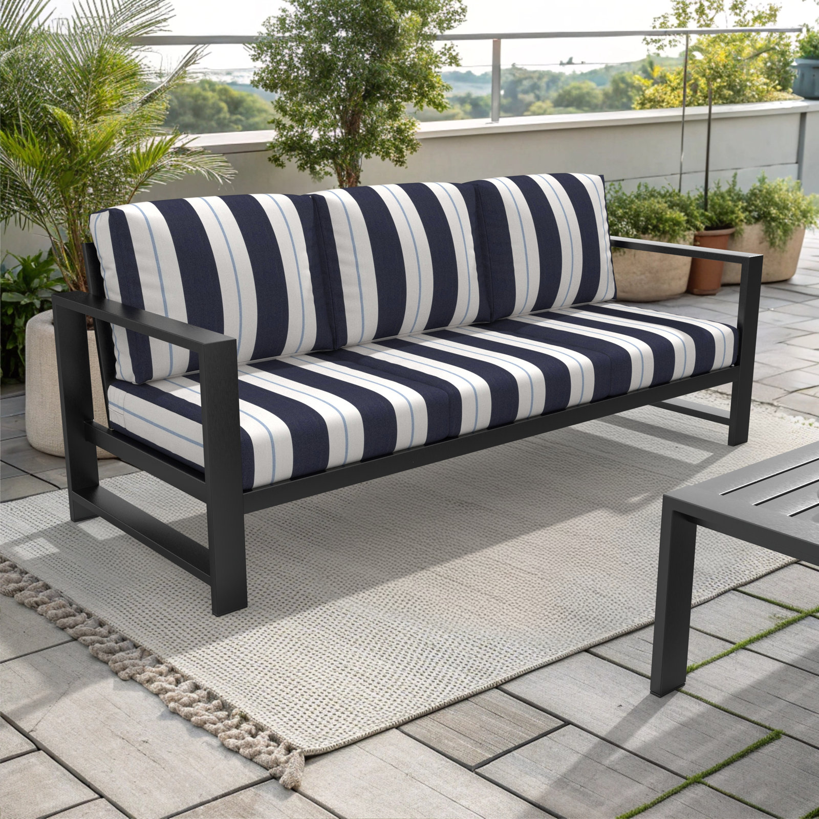 Dulcie 80" Sunbrella® Patio Sofa, Sunbrella Relate Harbor