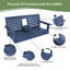 Balancelle de patio 2 places avec porte-gobelets pour le jardin, la cour et le balcon, noir-444236069