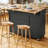 Kitchen Island with Drop Leaf,Towel Rack,Large Capacity Rolling Cart with Spice Rack and Storage-2101254540