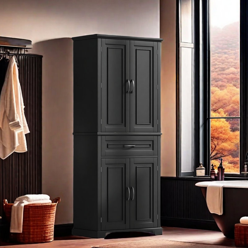 Bathroom Storage Cabinet With Adjustable Shelf And Drawer
