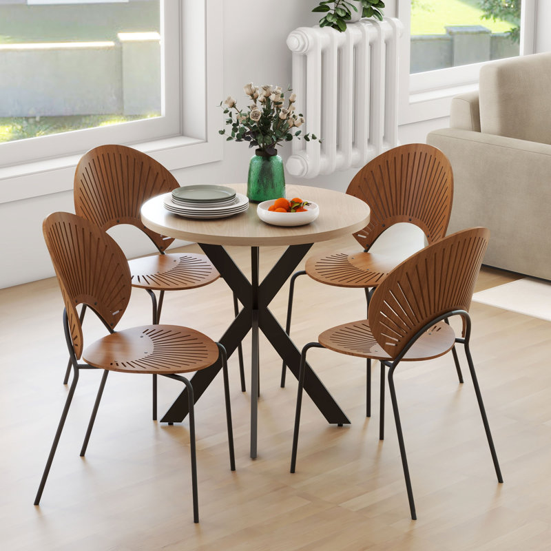 Table de salle à manger Oliy L 29,5 x l 29,5, Brun