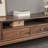 Light luxury solid wood TV cabinet