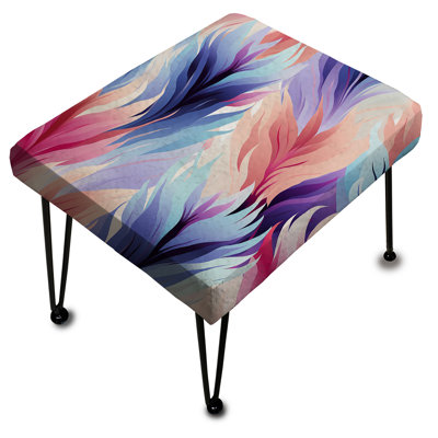 Mauve et rose Boho Ikat Spirit Harmony - Repose-pieds rectangulaire Ikat