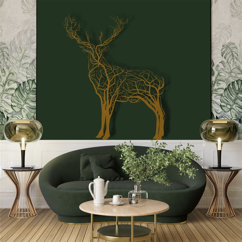 Rustic Wall Decor, 80cm H x 100cm W x 2cm D, Gold