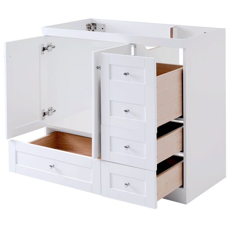 Base de meuble-lavabo 17,7 po Rimmert seulement, Blanc