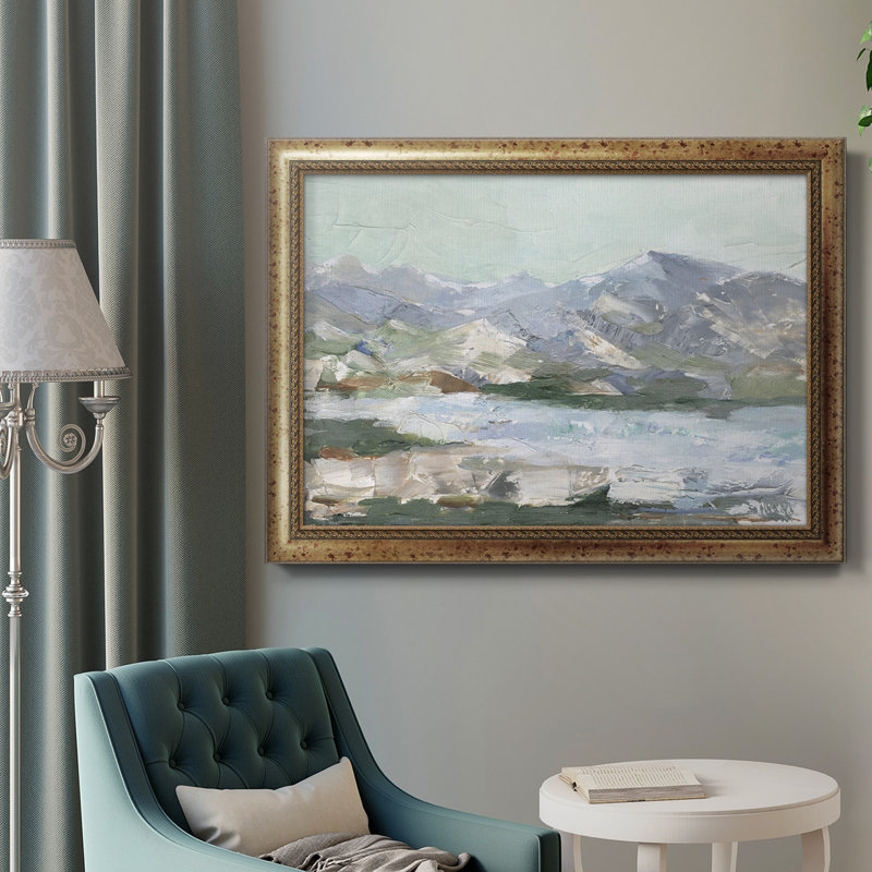 «Pastel Mountain View I», peinture sur toile encadrée