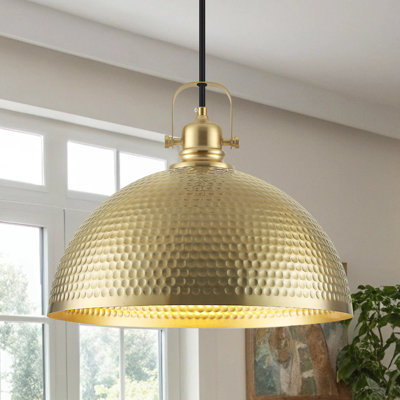 Luminaire suspendu de salle à manger à dôme 1 lumière 16 po