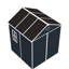 Remise de rangement en polypropylène gris foncé de 6 pi x 6 pi, imperméable, à fort impact, grand et bon éclairage de la remise en polypropylène Hd Windows, résistante, lumineuse