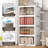 4 Tier Plastic Storage Bins With Drawers - Foldable Stackable Storage Bins With Lids - Closet Craft Organizers And Storage - 24QT Plastic Drawer Storage For Bedroom Study Toy Room Office