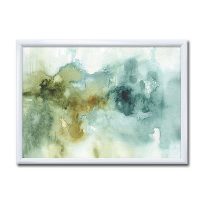 «Abstract Watercolor Green House», reproduction d'art sur toile