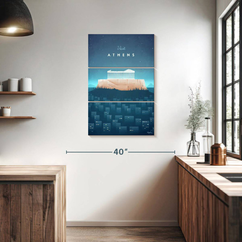 Affiche de voyage Masam Athens, H 38 po x l 24 po