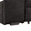 Canapé modulaire réversible en L de 104,5 po à 3 places, canapé-lit escamotable avec méridienne de rangement et 2 tabourets de mobilier de salon, gris anthracite