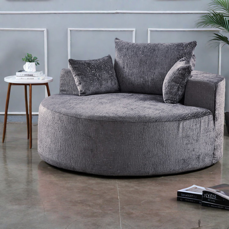 Canapé simple confortable en chenille, conception moelleuse moderne pour les espaces de vie