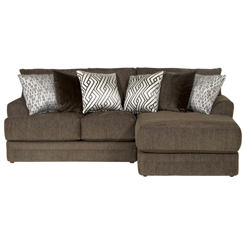 Canapé modulaire en L Gathard Chenille, Orienté à droite