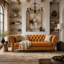Canapé 88,5 po Classic Chesterfield