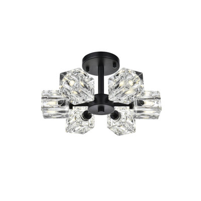 Yil Glass Semi Flush Mount