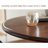 Brown Black Round Solid Wood Dining table-1403968260