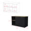 Kitchen Island Padua, Kitchen, Black / Macadamia-542913990-542913991