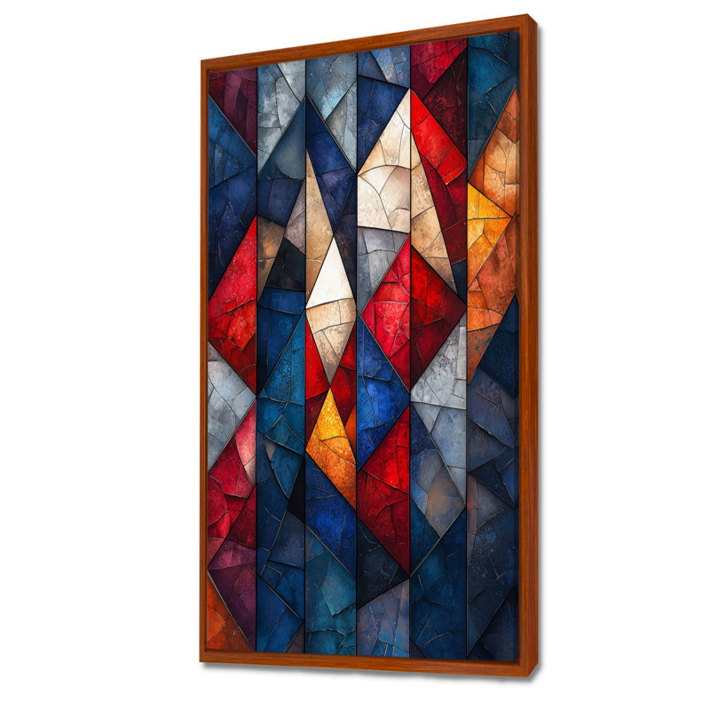 «Norven Unity In Force Usa Flag Fragments IV», art mural sur toile Patriotist, H 60 po x l 28 po, Brun