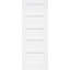 Slab Shaker 5-Panel White Solid Core Wood 80 in. x 24 in. with Jamb Kit-124266734