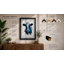 Blue Cow Portrait Modern - Framed Print-1331182180-1331182205