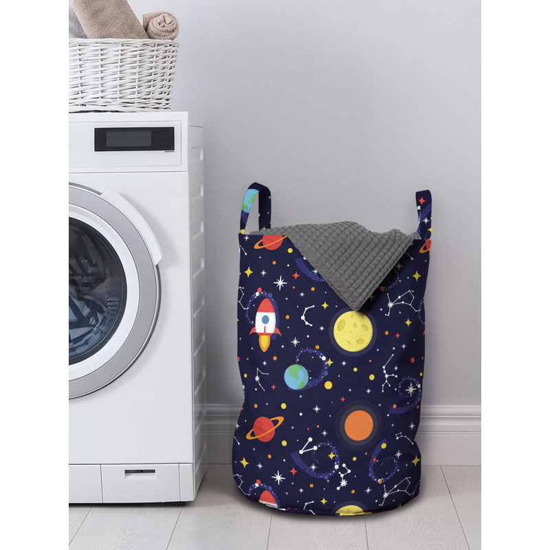Ambesonne Fabric Laundry Bag with Handles