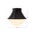 Shelton 12-in Matte Black Semi-Flush Mount with Matte Opal Glass-6464906