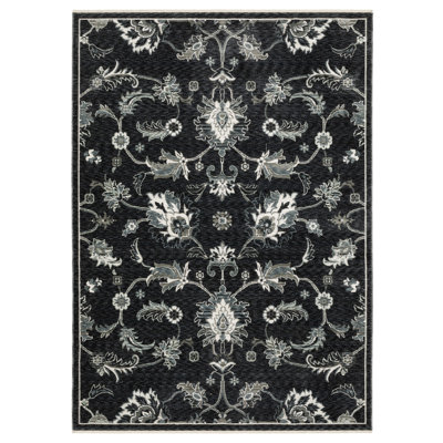 Tapis oriental bleu / ivoire Ehlena