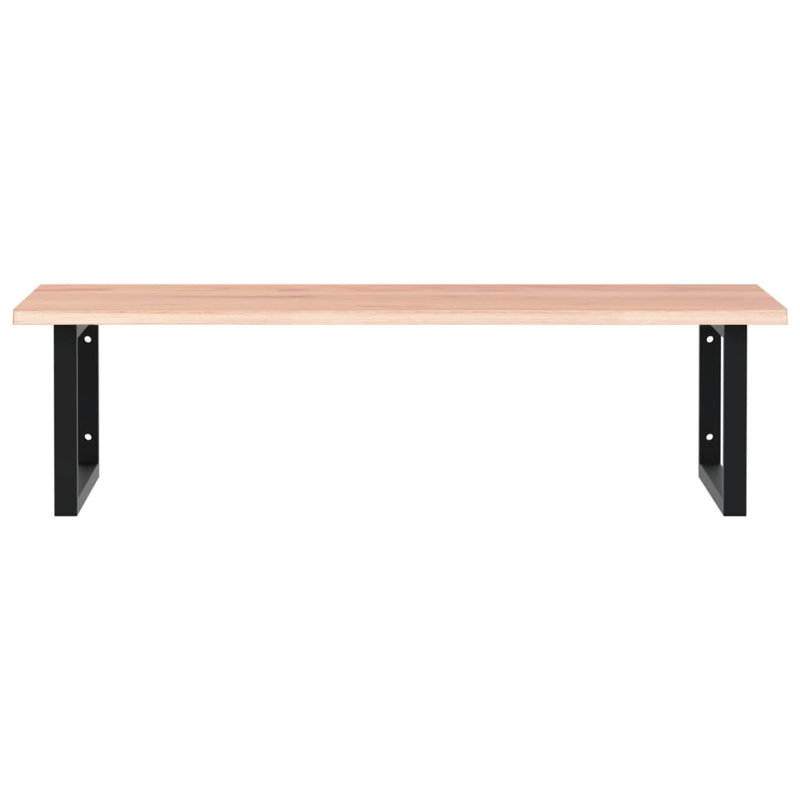 Breslynn 100cm Solid Wood Bathroom Vanity Top, Oak/Black