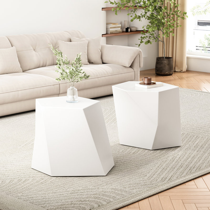 MODERN MGO COFFEE TABLE SET, White