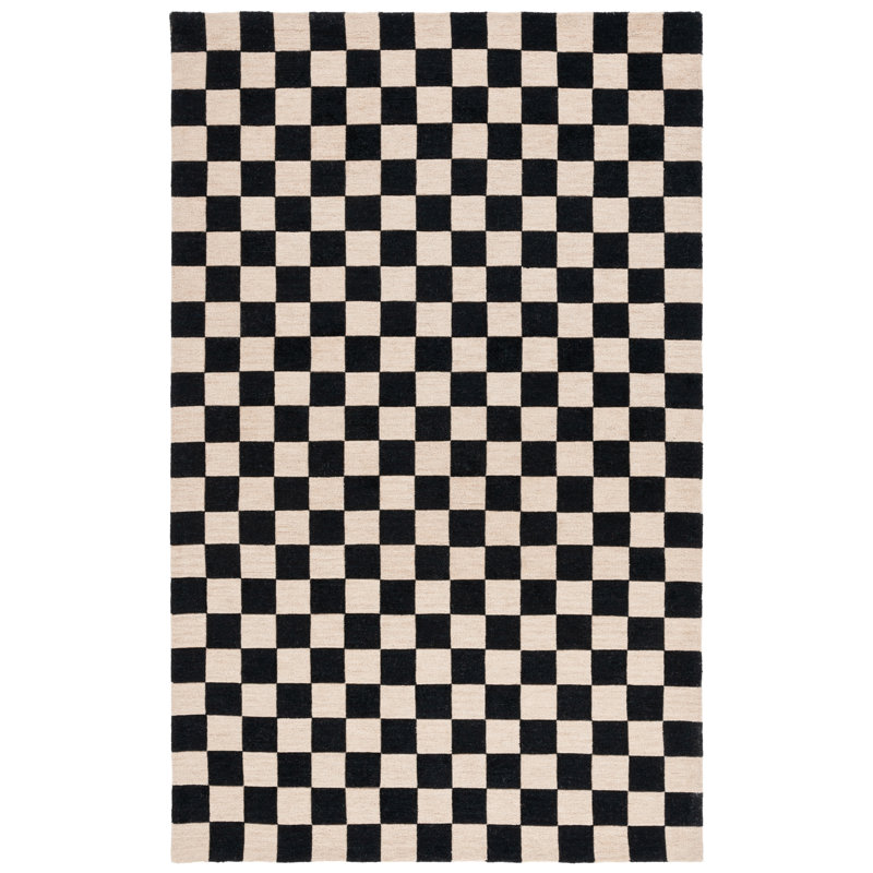 Tapis noir / beige Freesia, Rectangulaire 3 pi x 5 pi