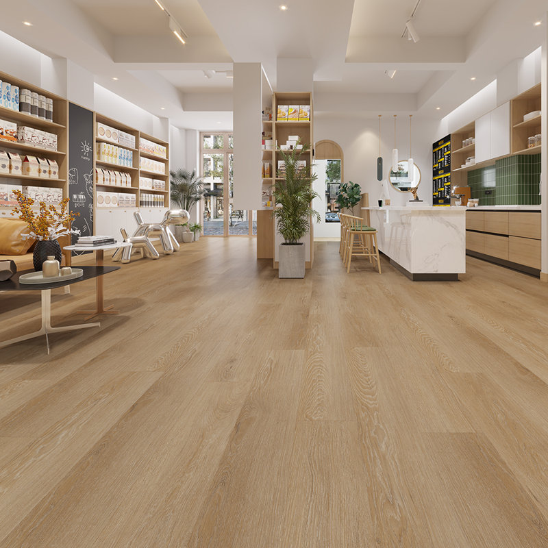 Maple 7.2" x 48.0" x 5mm Waterproof SPC Luxury Vinyl Plank, Light Brown