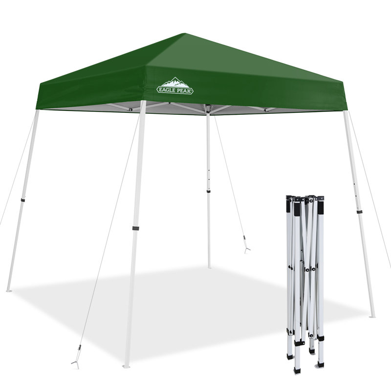 Eagle Peak 8x8 Green Steel Pop-up Canopy Tent