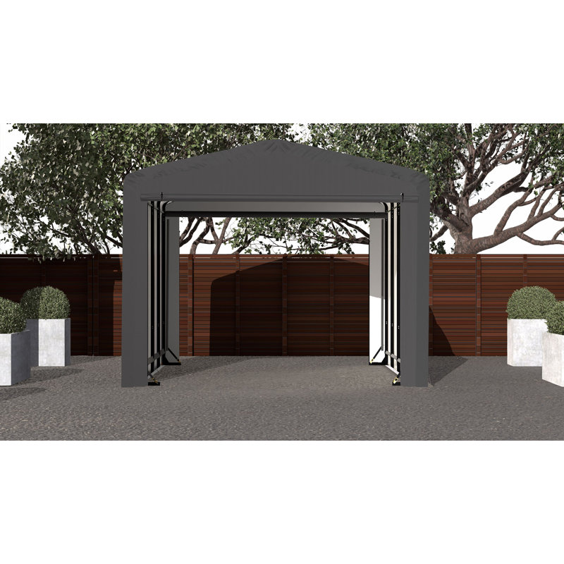 ShelterTube Wind and Snow-Load Rated Garage, 14x27x16 Grey