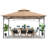 12 Ft. W x 10 Ft. D Steel Patio Gazebo The Soft Roof Gazebos-54380176