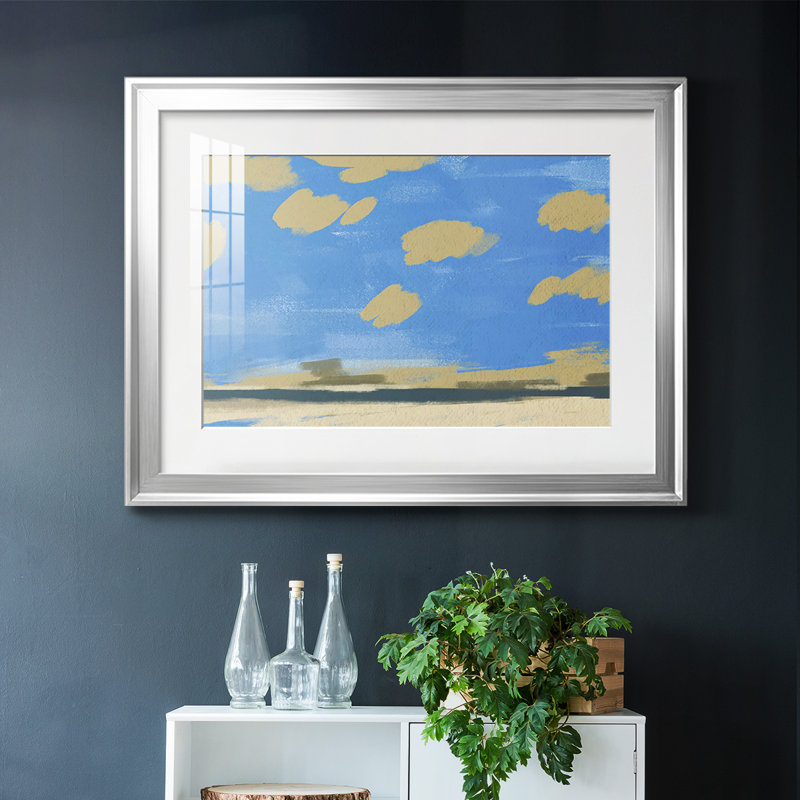 «Textured Beachscape II», reproduction encadrée sur papier, Argent, H 15 po x l 21 po x P 1,5 po